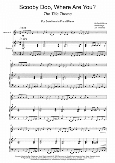 Scooby Doo, Where Are You? (arr. Tim Curd)