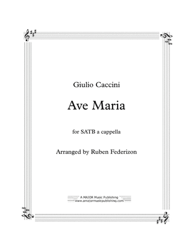 Ave Maria (Giulio Caccini) (arr. A Major Music Publishing)