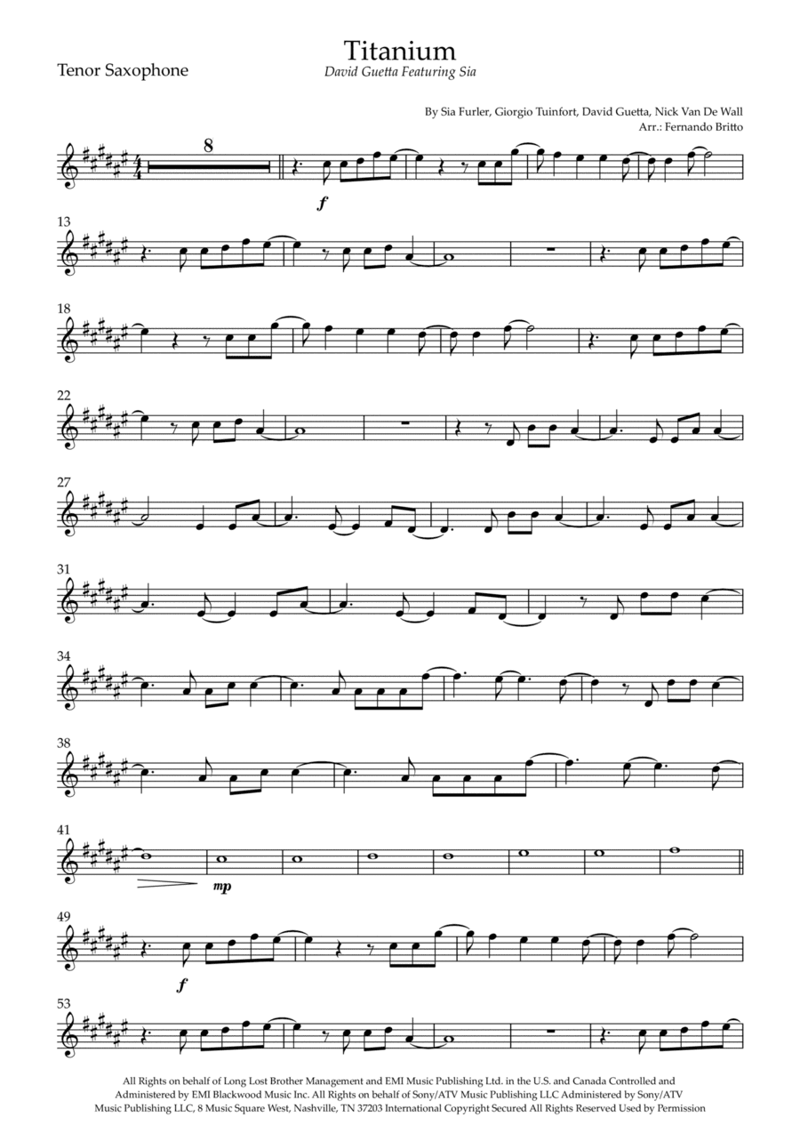 Titanium (arr. Fernando Britto)