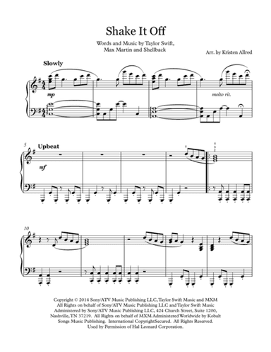 Shake It Off (arr. Kristen Allred)