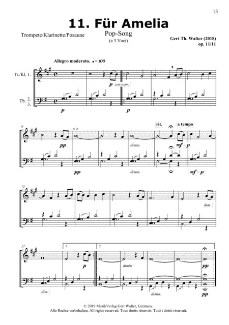 For Amelia (from Brass Pop Romanticists)