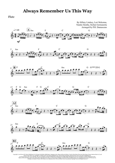 Always Remember Us This Way (arr. P.H. Damasceno)