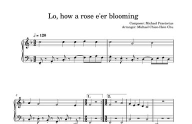 Lo, how a rose e'er blooming (arr. Michael Chien-Hsin Chu)