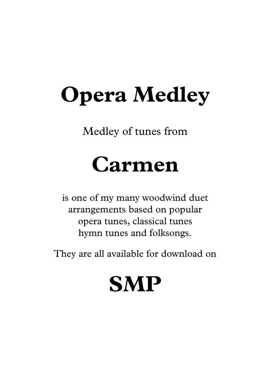 Carmen, Opera Medley, for Clarinet Duet (arr. Nigel Williams)