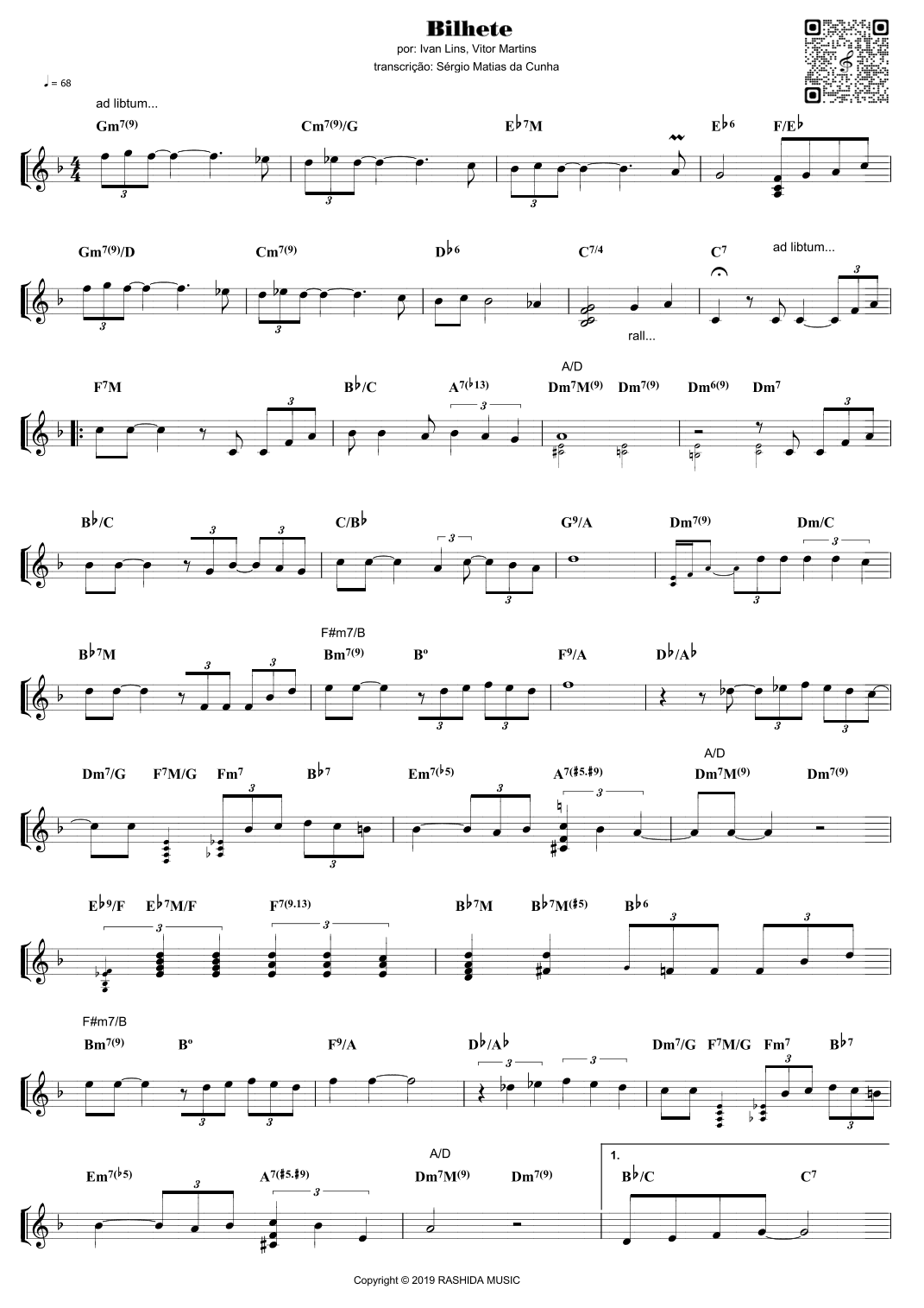 Bilhete (arr. Sérgio Matias da Cunha)