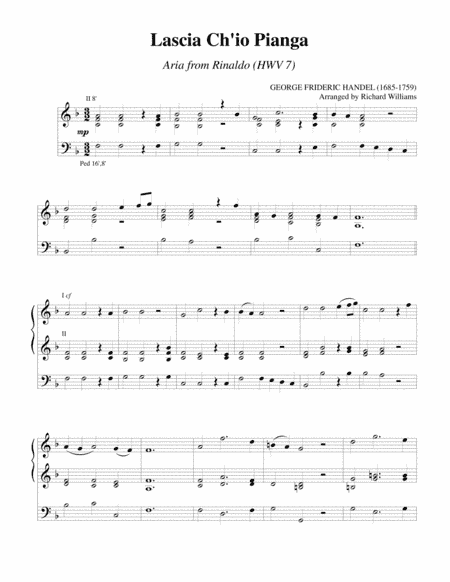 Lascia Ch'io Pianga (arr. Richard Williams)