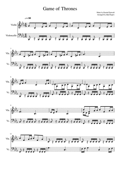 Game Of Thrones (arr. Julia Rogers)