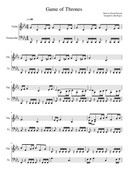 Game Of Thrones (arr. Julia Rogers)