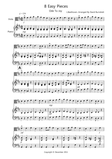 8 Easy Pieces for Viola And Piano (arr. David Burndrett)