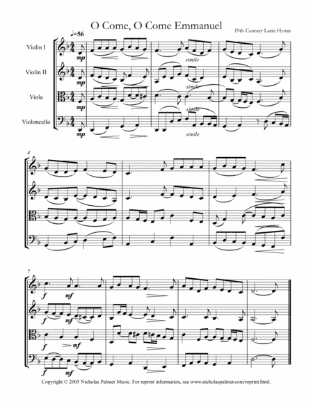 O come, O come Emmanuel / Veni, veni, Emanuel (arr. Nicholas Palmer)