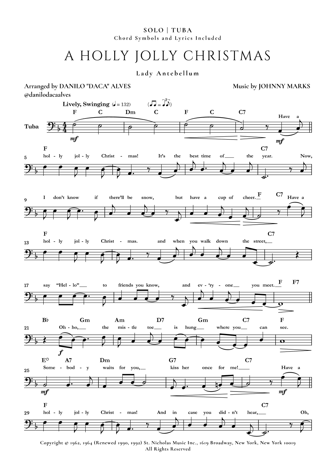 A Holly Jolly Christmas (arr. Danilo “Daca” Alves)