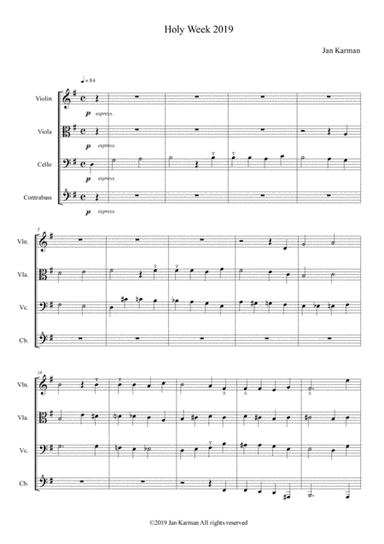 Music for the Holy Week (April 14 - 20)