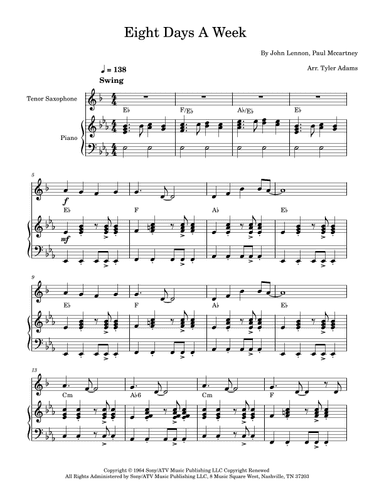 Eight Days A Week (arr. Tyler Adams)