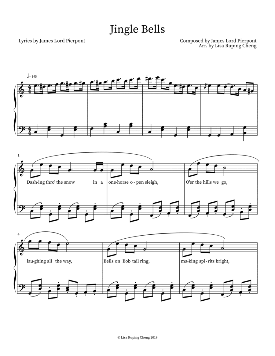 Jingle Bells in Jazz Style (arr. Lisa Ruping Cheng)