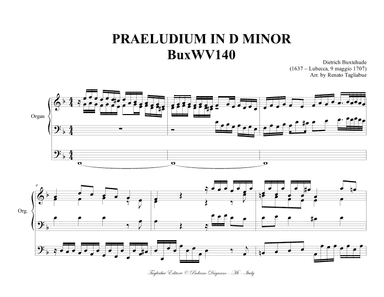 BUXTEHUDE - Praeludium in D minor BuxWV 140 (arr. Renato Tagliabue)