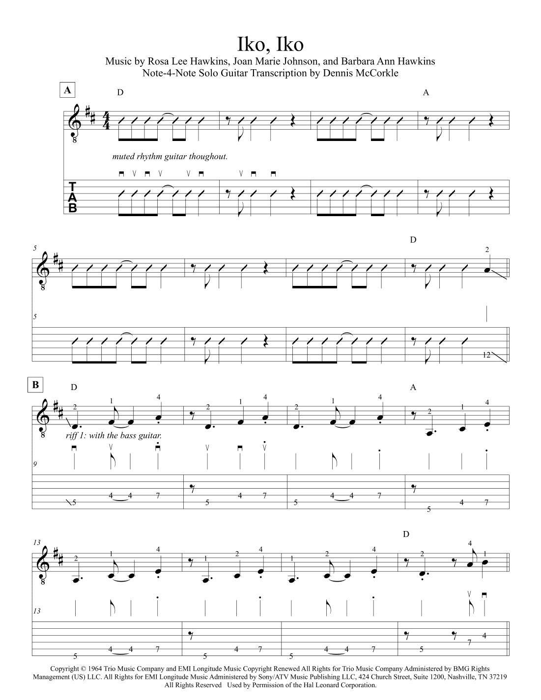 Iko Iko (arr. Dennis McCorkle)