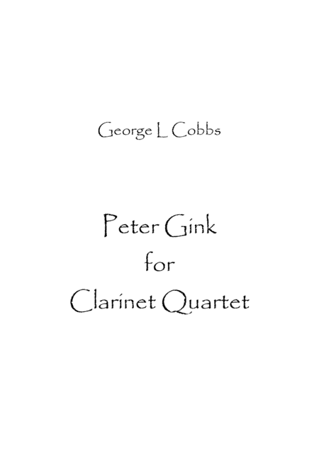 Peter Gink (arr. Spence Bundy)