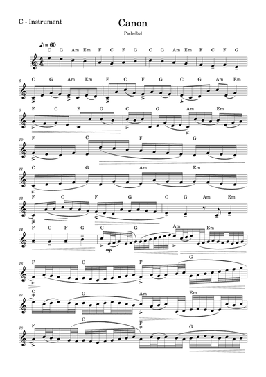 Canon Pachelbel (arr. Fabio Eduardo de Oliveira)