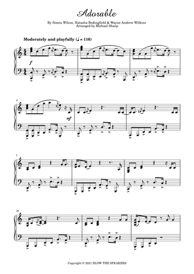 Adorable (arr. Michael Sharp)