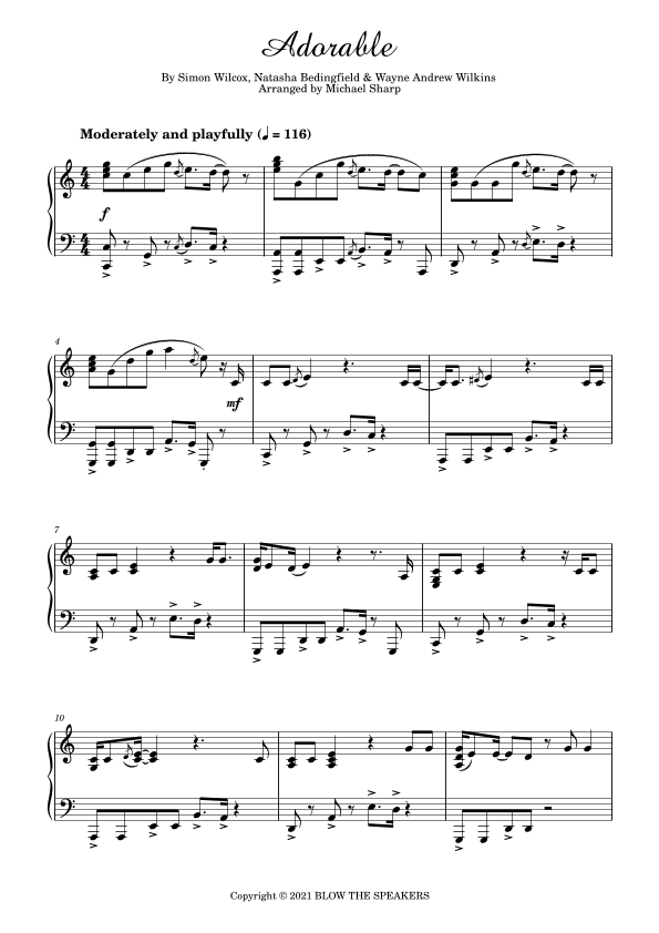 Adorable (arr. Michael Sharp)