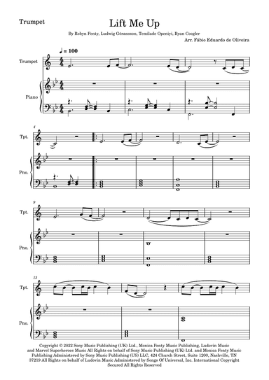Lift Me Up (arr. Fabio Eduardo de Oliveira)