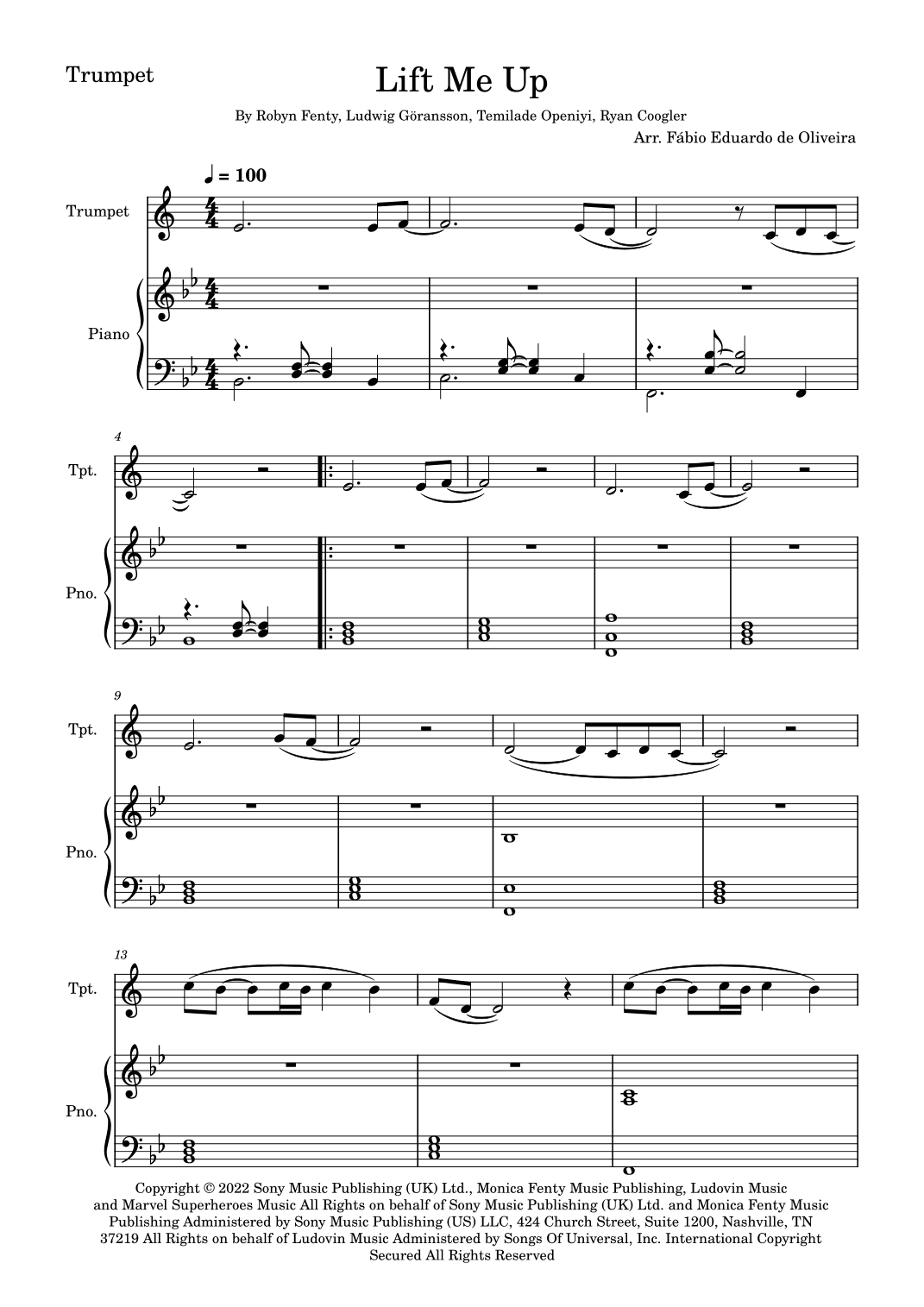 Lift Me Up (arr. Fabio Eduardo de Oliveira)