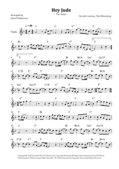 Hey Jude (arr. Daniel Nakamura)