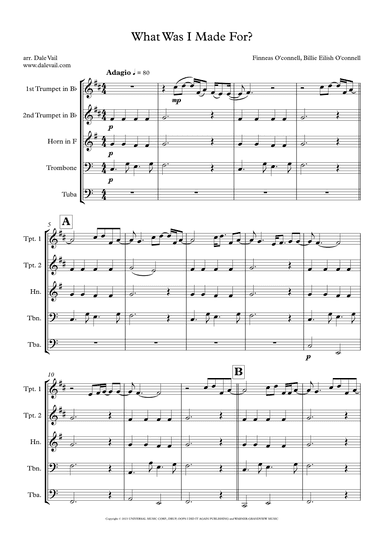 What Was I Made For? (arr. Dale Vail)