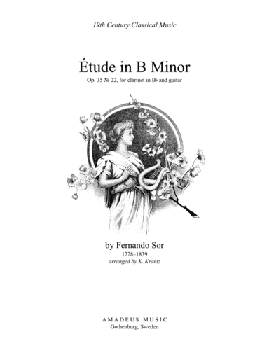 Étude (study) in B Minor Op. 35 No. 22 for clarinet in Bb and guitar (arr. K. Krantz)