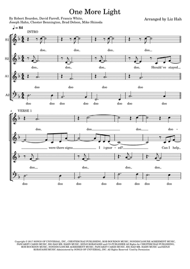 One More Light (arr. Liz Hah)