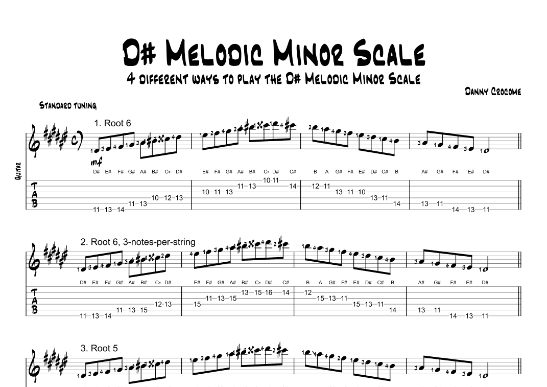 D# Melodic Minor Scale (4 Ways to Play)