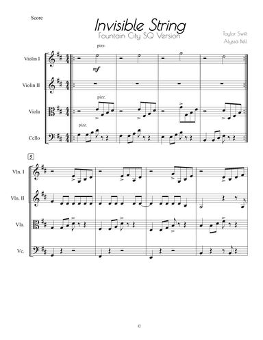 Invisible String (arr. Alyssa Bell)