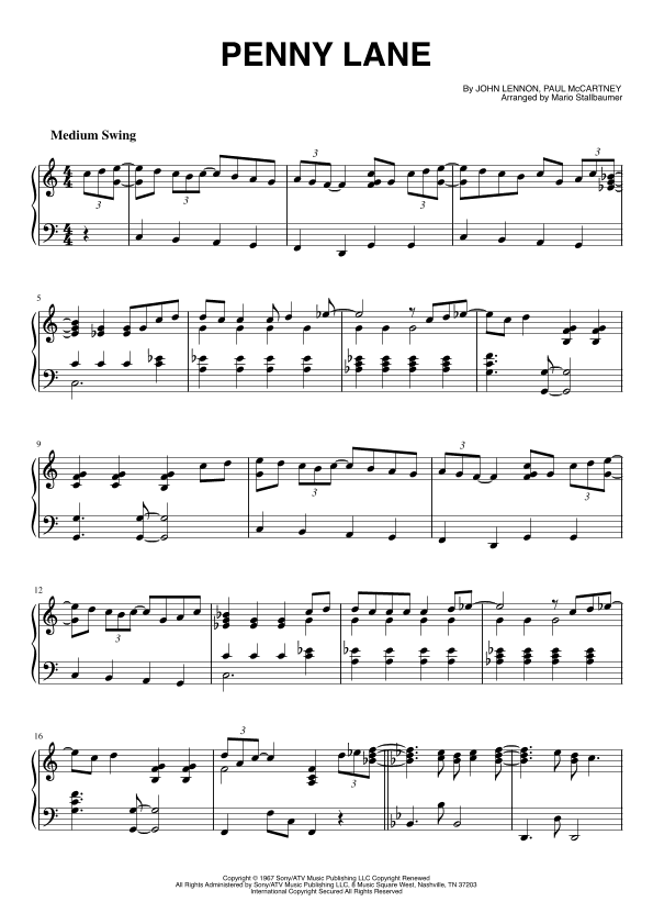 Penny Lane (arr. Mario Stallbaumer)