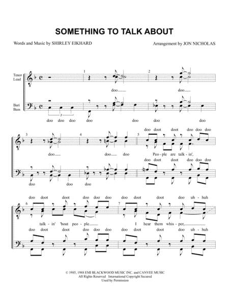 Something To Talk About (let's Give Them Something To Talk About) (arr. Jon Nicholas)