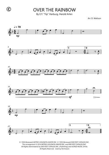 Over The Rainbow (arr. Douglas Wattson)