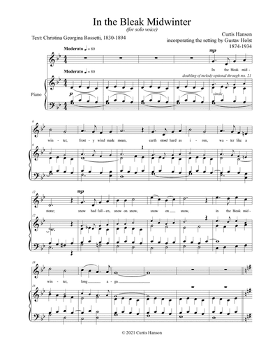 In the Bleak Midwinter (solo voice)