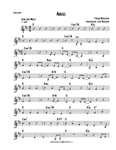 Angel (arr. Guy Bergeron)