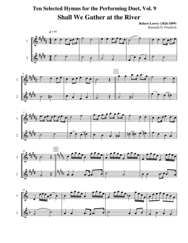 Ten Selected Hymns for the Performing Duet, Vol.9 - alto and tenor saxophone (arr. Kenneth D. Friedrich)