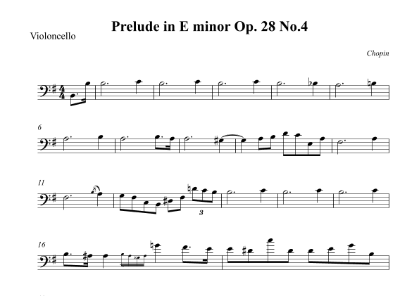 Prelude in E minor Op. 28 No.4 - Chopin (arr. Wesley S. SIlva)