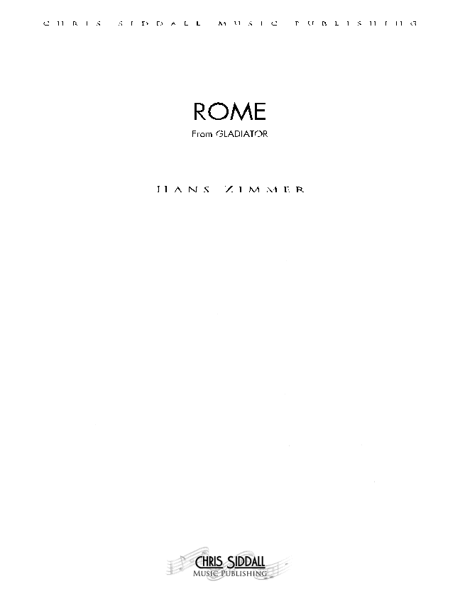 Rome - Score Only (arr. Chris Siddall Music Publishing)