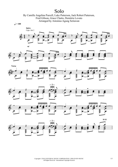 Solo (feat. Demi Lovato) (arr. Antonius Agung Setiawan)