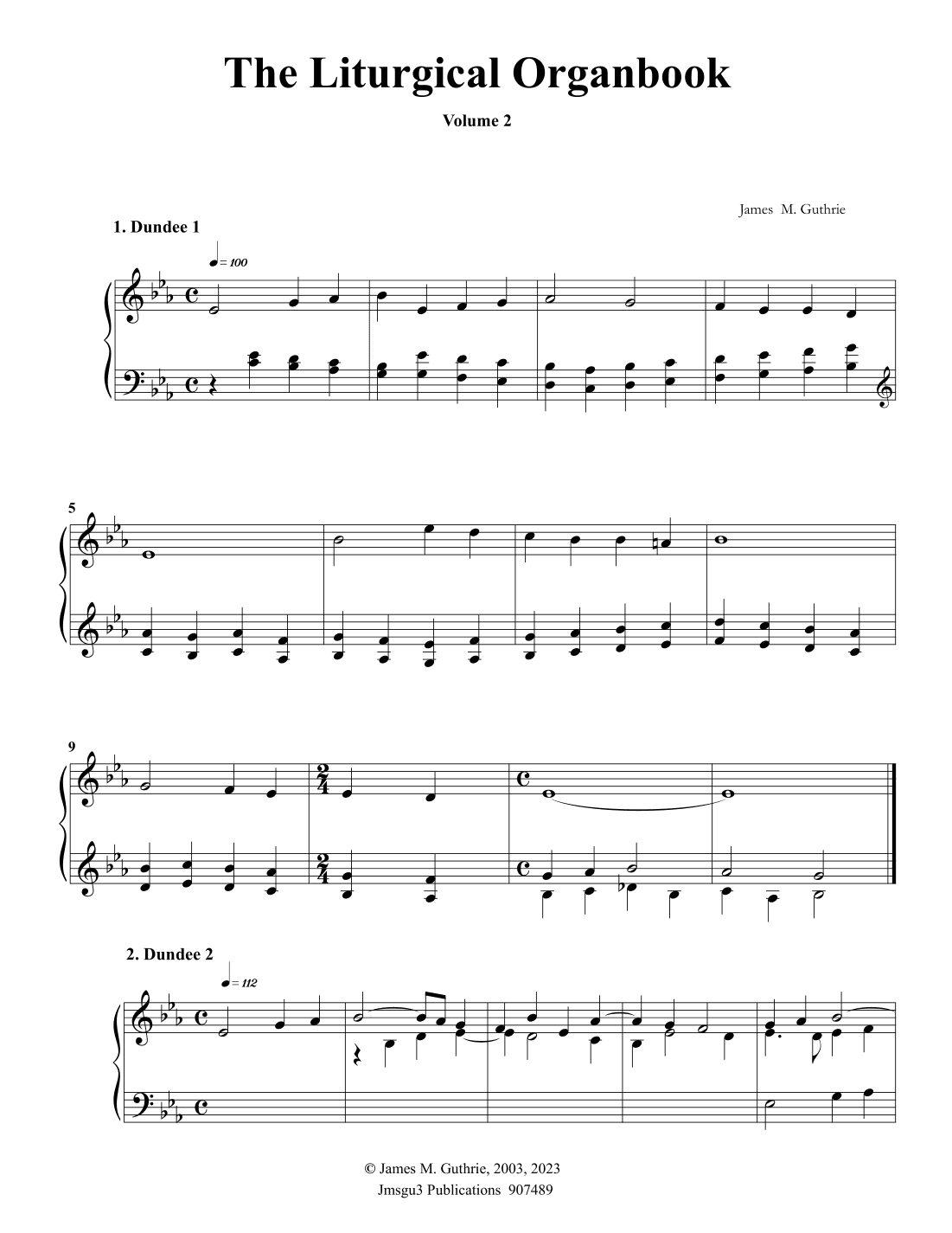 Guthrie: The Liturgical Organbook, Volume 2 (arr. James M. Guthrie)
