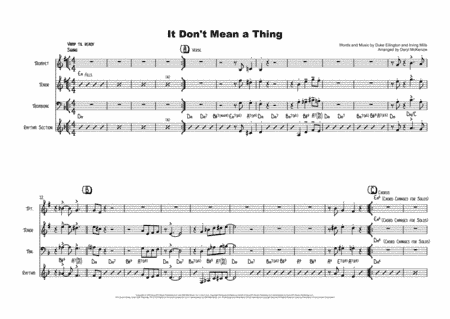 It Don't Mean A Thing (If It Ain't Got That Swing) (arr. Daryl McKenzie)