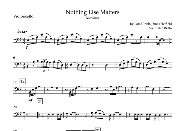 Nothing Else Matters (arr. Fabio Britto)