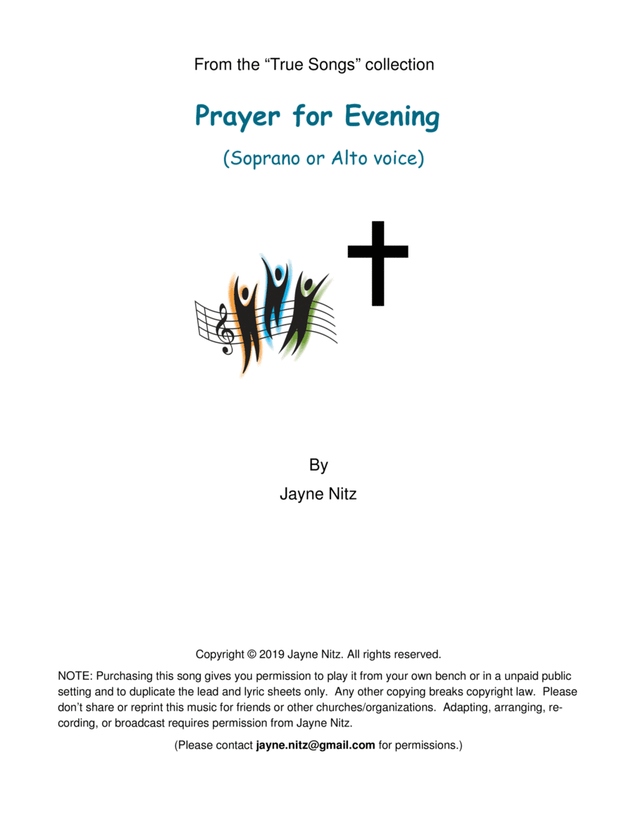 Prayer for Evening (Soprano or Alto voice)