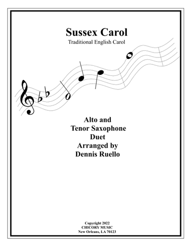 Sussex Carol - Duet for Alto and Tenor Saxophone (arr. Dennis Ruello)