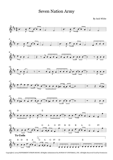 Seven Nation Army (arr. Fernanda Moura)