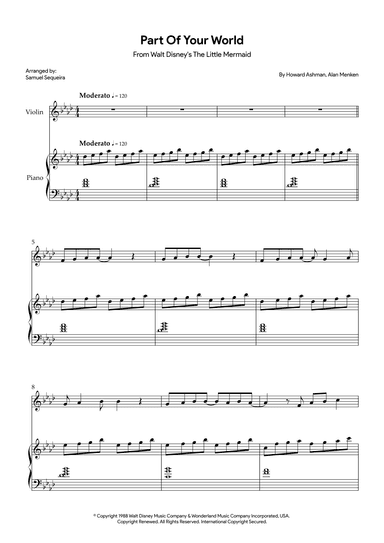 Part Of Your World (reprise) (arr. Samuel Sequeira)