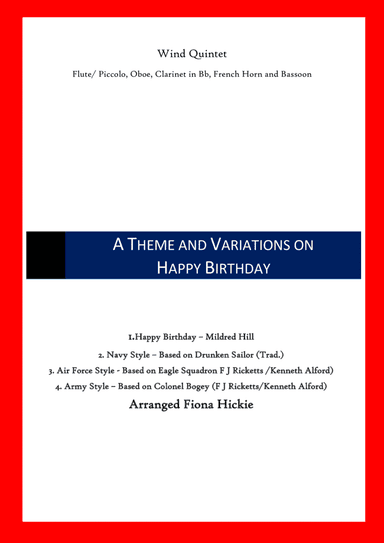 A  Theme and Variations on Happy Birthday (arr. Fiona Hickie)