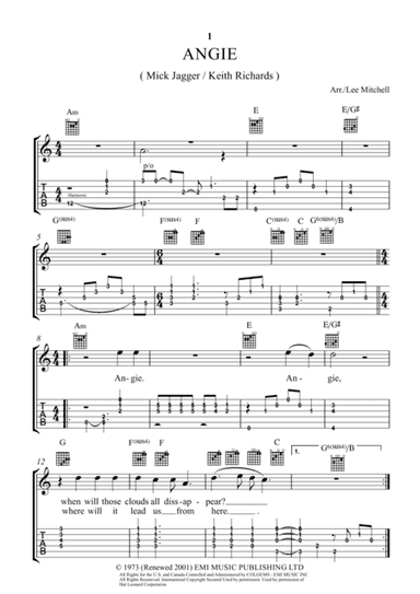 Angie (arr. Lee Mitchell)